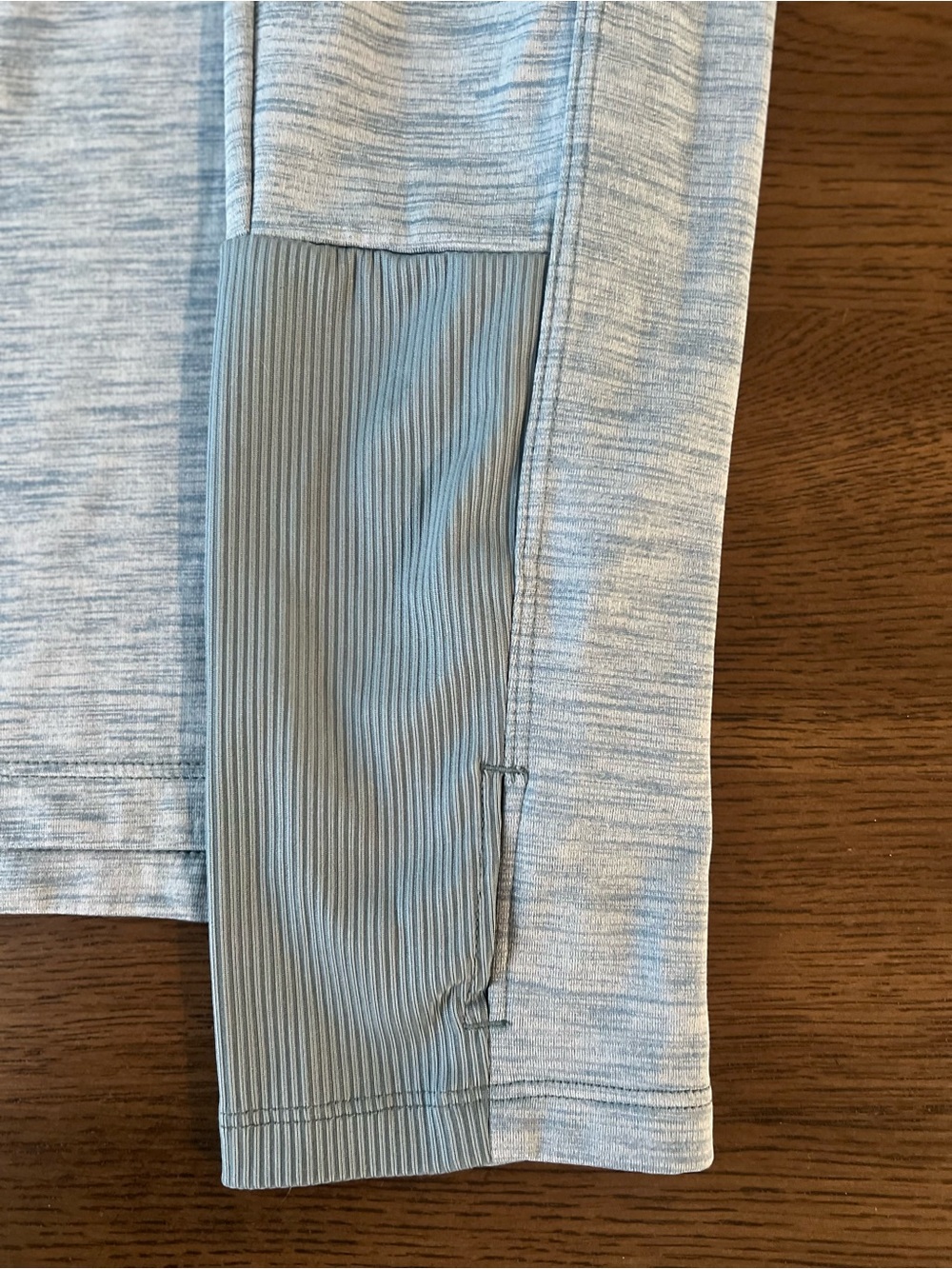Nike Dri-FIT Running Long Sleeve Crew Neck Shirt Light Heather Green-Blue EUC - Picture 6 of 12